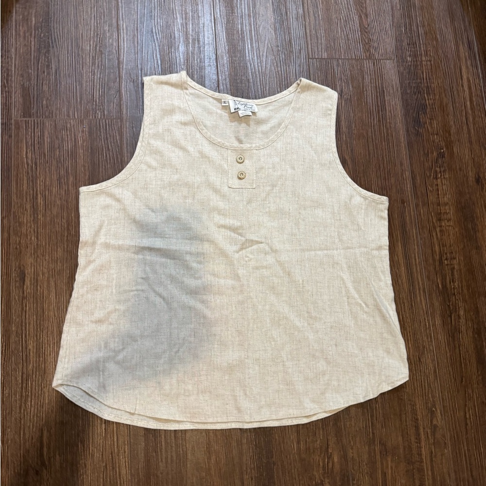 Lighthouse Point Sleeveless Beige Top